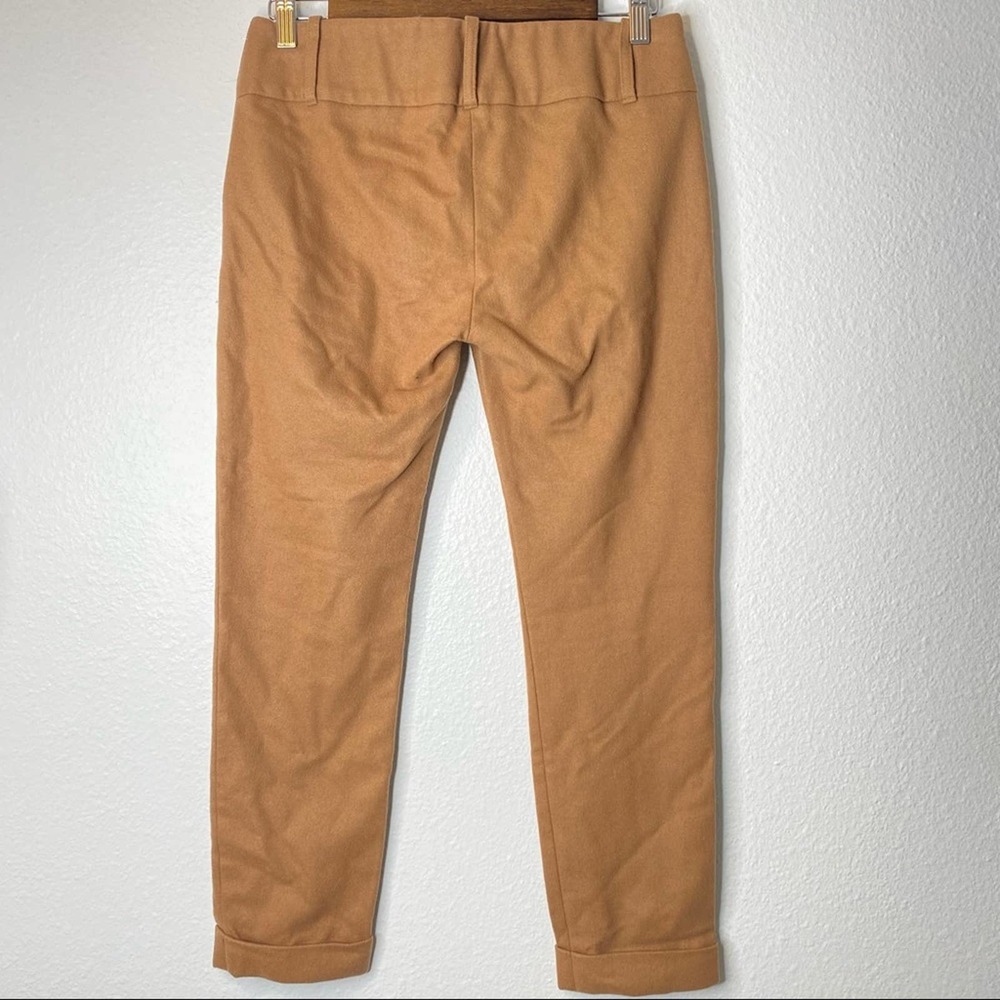 Acne Brooke Camel Turn Up Cropped Slim Trousers - Picture 5 of 10